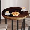 vidaXL Table Top Dark Brown &Oslash; 70 x 4 cm Solid Oak Wood
