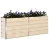 vidaXL Planter Ivory 195 x 50 x 77 cm Galvanised Steel