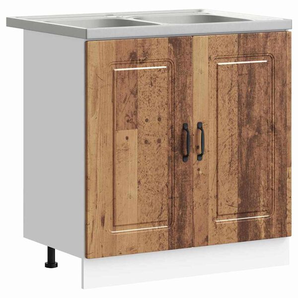 vidaXL Kitchen Cabinet with Storage Kalmar Old Wood 80 x 46 x 81.5 cm
