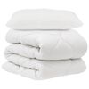 vidaXL Duvet Set with Pillow 2 pcs White Microfiber