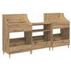 vidaXL Media Shelves Set 3 pcs Artisan Oak 212 x 46 x 112 cm
