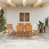 vidaXL Garden Dining Set Folding 7 pcs Brown Solid acacia wood