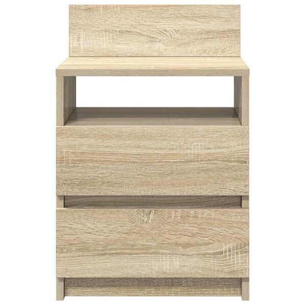vidaXL Bedside Cabinet with 2 Drawers Sonoma Oak 40x33x60 cm