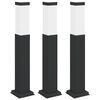 vidaXL Bollard Lights 3 pcs 50 cm Black IP44