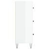 vidaXL Sideboard High Gloss White 69.5x34x90 cm Engineered Wood