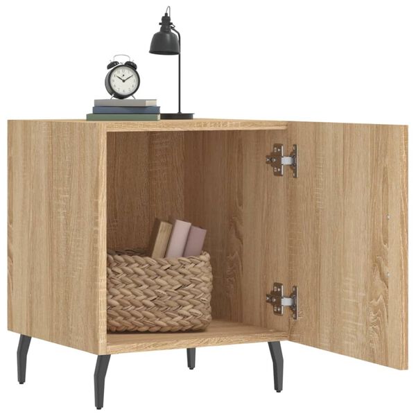 vidaXL Bedside Cabinets 2 pcs Sonoma Oak 40x40x50 cm Engineered Wood
