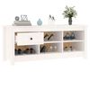 vidaXL Shoe Cabinet White 110x38x45.5 cm Solid Wood Pine