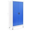 vidaXL Office Cabinet Metal 90x40x180 cm Grey and Blue
