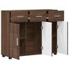 vidaXL Sideboard FLORIN Brown Oak 88.5 x 30.5 x 73 cm Engineered Wood