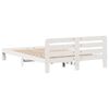 vidaXL Bed Frame without Mattress White 150x200 cm King Size Solid Wood Pine