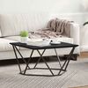 vidaXL Coffee Table Black Oak 80 x 80 x 45 cm