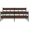 vidaXL Metal Bed Frame without Mattress Brown Oak 200x200 cm