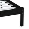 vidaXL Bed Frame without Mattress Black Small Single Solid Wood