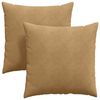 vidaXL Sofa Pillows 2 pcs Brown 60 x 60 cm Corduroy Fabric