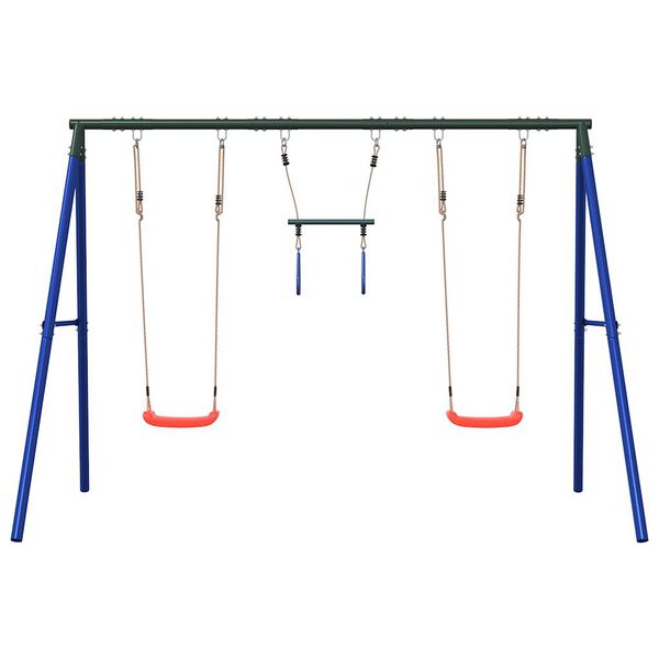 vidaXL Outdoor Swing Set with Swings and Trapeze