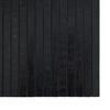 vidaXL Rug Square Black 100x100 cm Bamboo