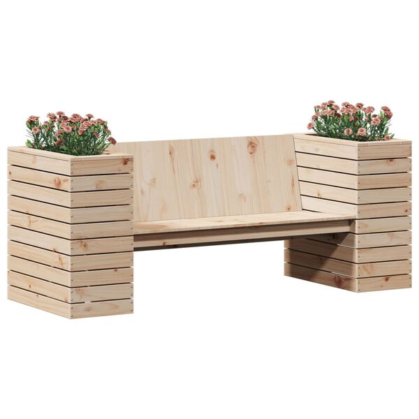 vidaXL Planter Bench 167.5x60x65 cm Solid Wood Pine