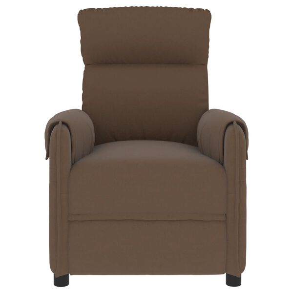 vidaXL Massage Chair Brown Fabric