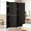 vidaXL Room Divider Folding Manual Black 195 x 180 cm Poly Rattan