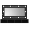 vidaXL Mirror Cabinet with LED Black 90x31.5x62 cm