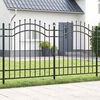 vidaXL Garden Fence Grey 240 x 165 cm Powder-coated steel