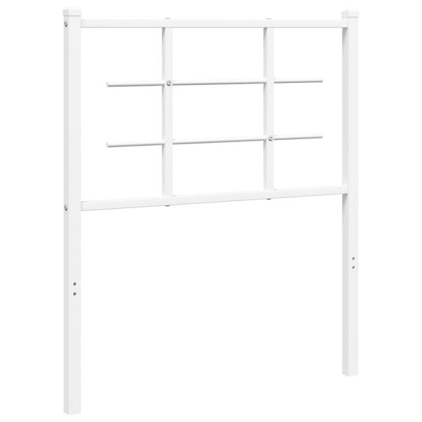 vidaXL Metal Replace Headboard White 75 cm