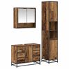 vidaXL Bathroom Furniture Set with Door 3 pcs Old Wood Engineered Wood