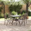 vidaXL Garden Table Set 5 pcs Bronze Cast Aluminium