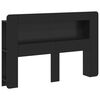 vidaXL Headboard Cabinet with Storage Black Engineered Wood