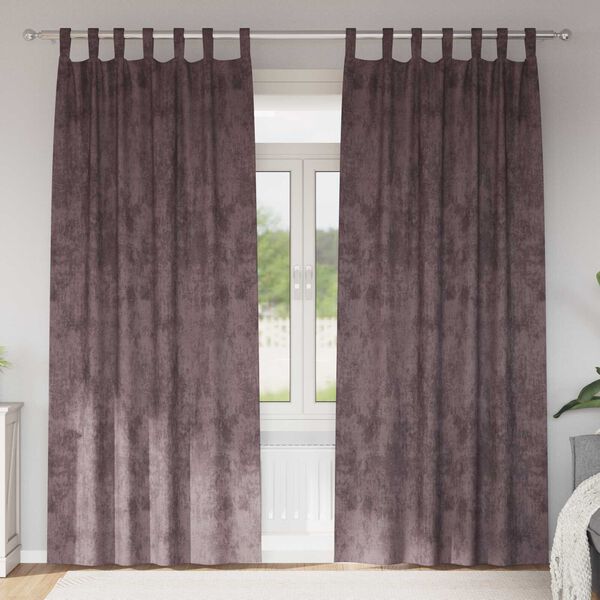 vidaXL Velvet Curtains with Curtains 2 pcs Brown 245 x 140 cm Velvet