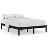 vidaXL Bed Frame | Black | Solid Pine Wood | AU Double | Modern | Bed Frame