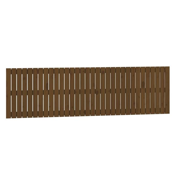 vidaXL Wall Headboard Honey Brown 204x3x60 cm Solid Wood Pine