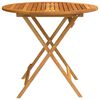 vidaXL Folding Garden Table &Oslash;90x75 cm Solid Eucalyptus Wood