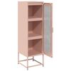 vidaXL Highboard Pink 36x39x123 cm Cold-rolled Steel