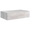 vidaXL Wall Drawer Shelves 2 pcs Concrete Grey 40x23.5x10cm MDF