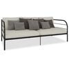 vidaXL DayBed Frame without Mattress Black Metal 90x200 cm