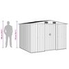 vidaXL Garden Storage Shed Anthracite Steel 257x205x178 cm