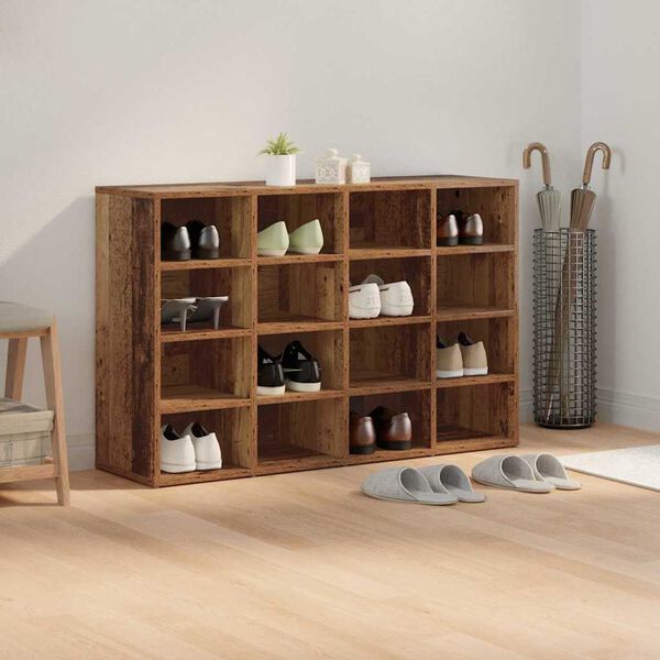 vidaXL Shoe Cabinet Old Wood 103 x 30 x 67 cm Engineered Wood