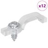 vidaXL LED Strip Clips 12 pcs Transparent 23.8 x 7.3 x 4.3 mm