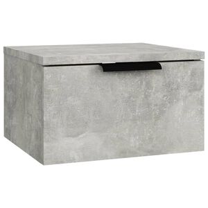 vidaXL Wall-mounted Bedside Cabinet Concrete Grey 34x30x20 cm