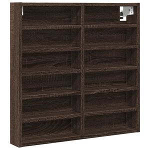vidaXL Vitrine Cabinet Brown Oak 60x8.5x58 cm Engineered Wood