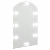 vidaXL Mirror with LED Lights 60x40 cm Glass Arch