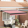 vidaXL Awning Red and White 300 x 250 x 165 cm Polyester and Aluminium