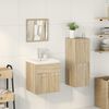 vidaXL 4 Piece Bathroom Furniture Set Sonoma Oak Engineered Wood