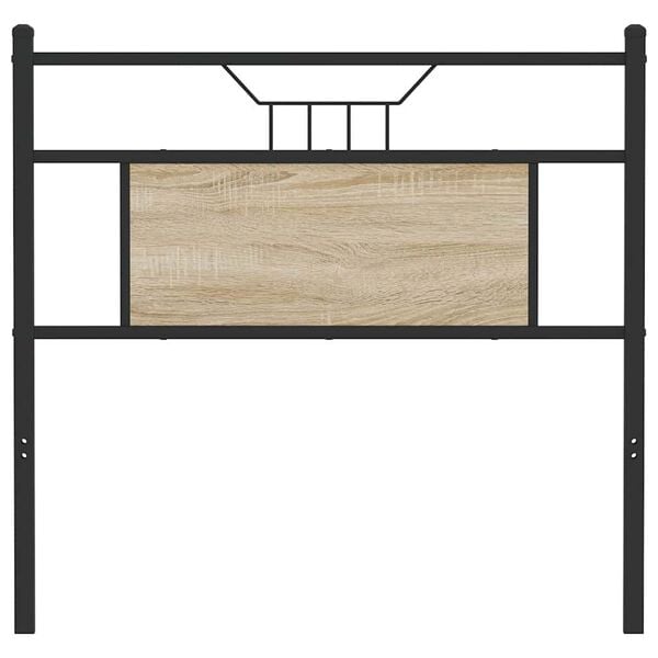 vidaXL Headboard Sonoma Oak 90 cm Engineered Wood and Steel