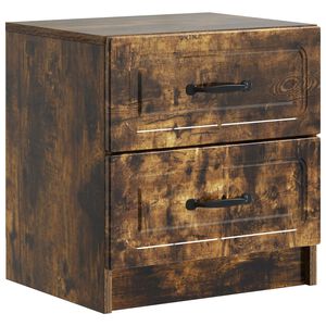 vidaXL Bedside Cabinet Smoked Oak 43 x 34.5 x 44.5 cm Engineered Wood