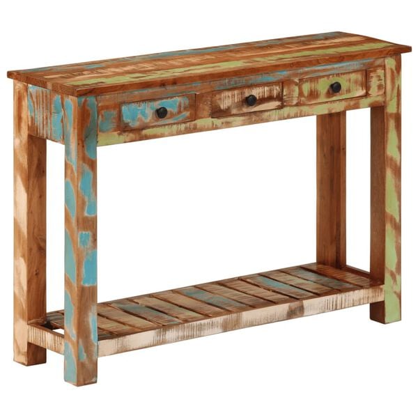 vidaXL Console Table 110x30x76 cm Solid Wood Reclaimed