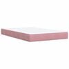 vidaXL Box Spring Bed with Mattress Pink 120x190 cm Small Double Velvet
