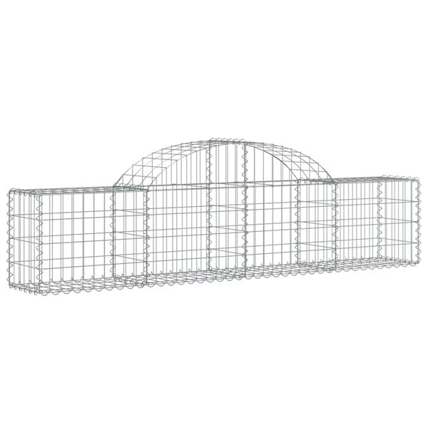 vidaXL Arched Gabion Baskets 5 pcs 200x30x40/60 cm Galvanised Iron