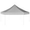 vidaXL Hexagonal Pop-Up Foldable Marquee Grey 3.6x3.1 m